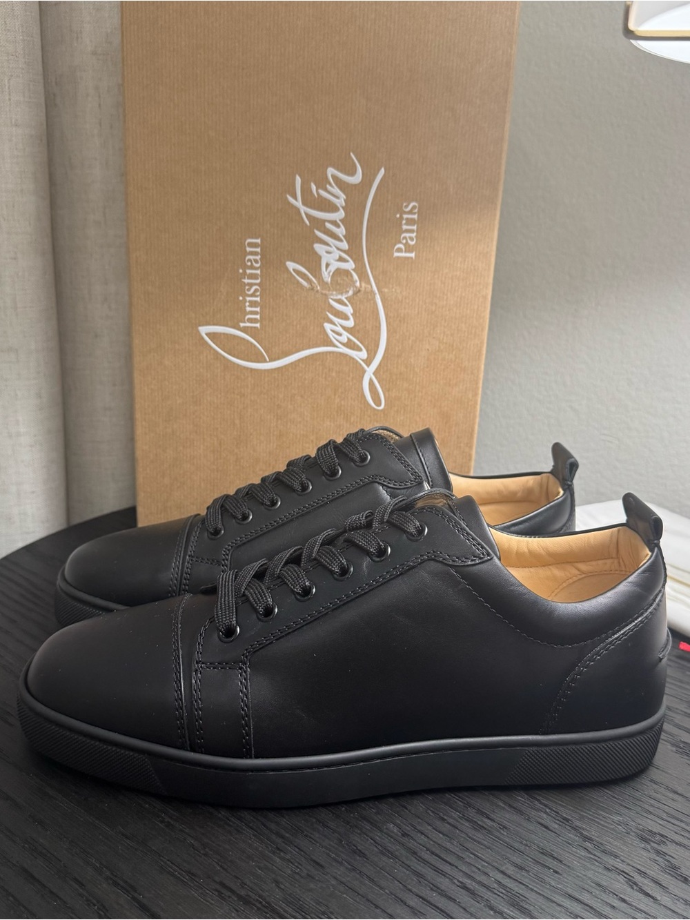 Christian Louboutin Louis Junior Sneakers Leather Black 43